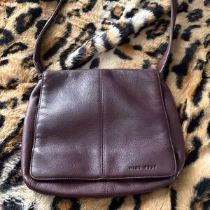 Nine West Brown Leather Shoulder Bag